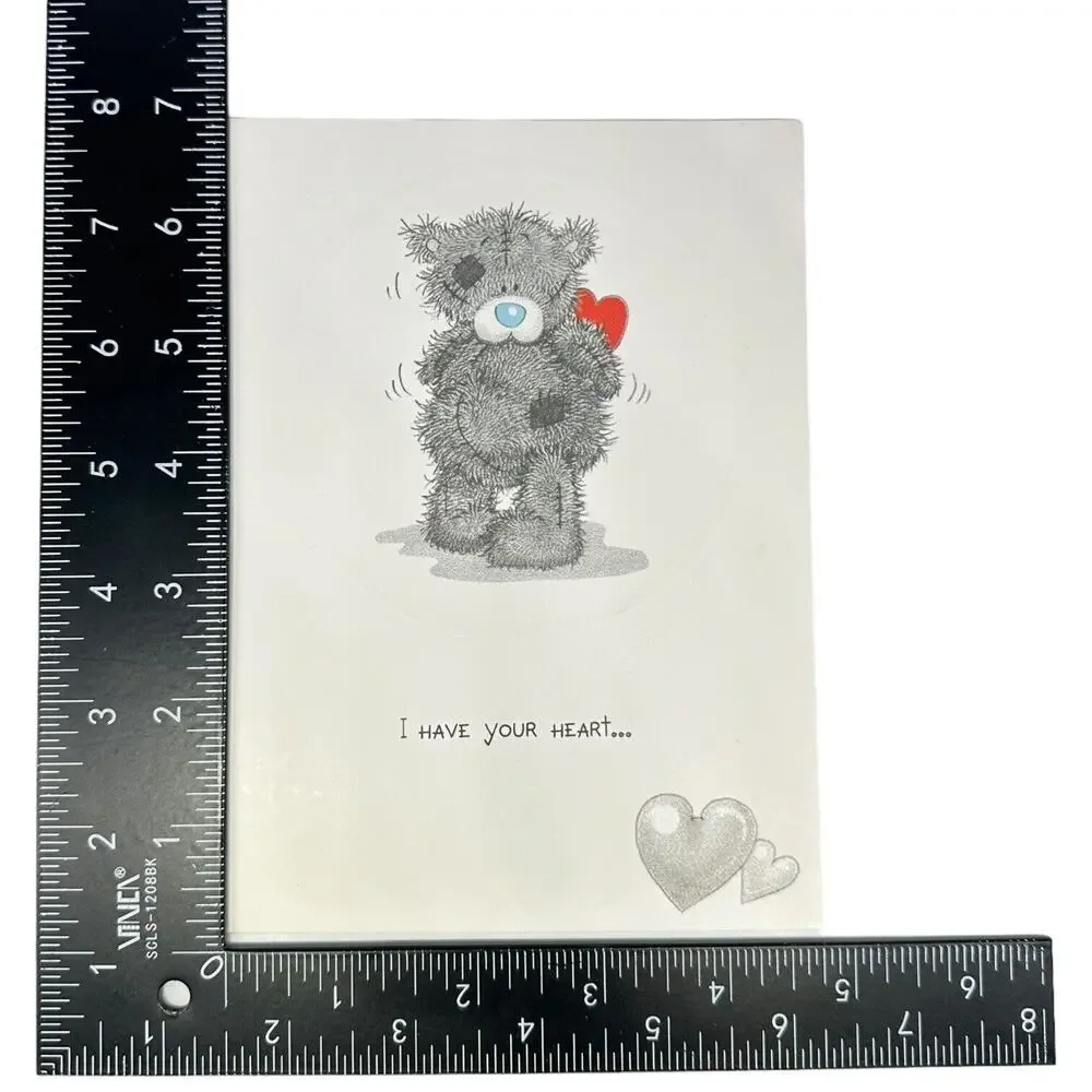 Me To You - Cute VALENTINE Card, Teddy Bear Keeping Heart‎ + Envelope